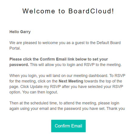 BoardCloud Guest Invite Email