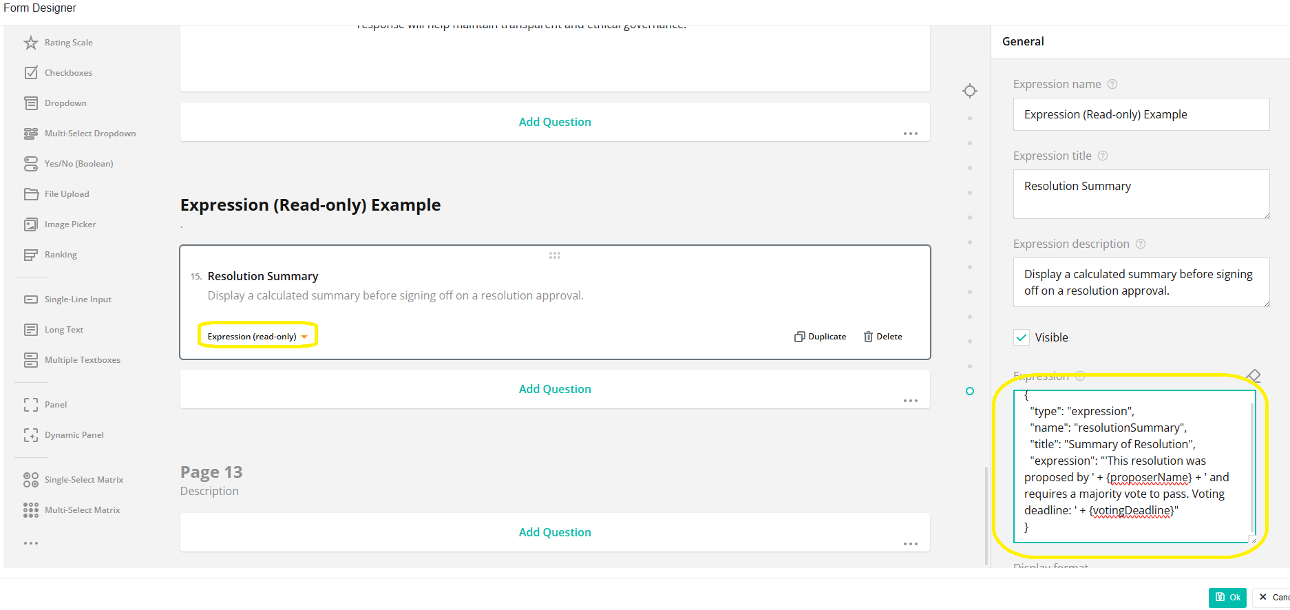 Expression Example