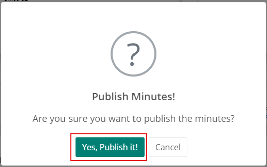 Publish Minutes Dialog