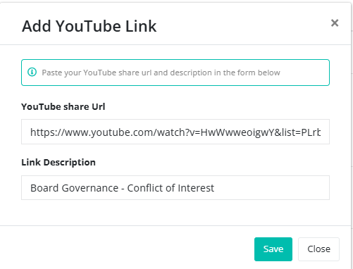 BoardCloud Committee Add YouTube Video
