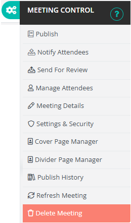 BoardCloud Meeting Control Navigation